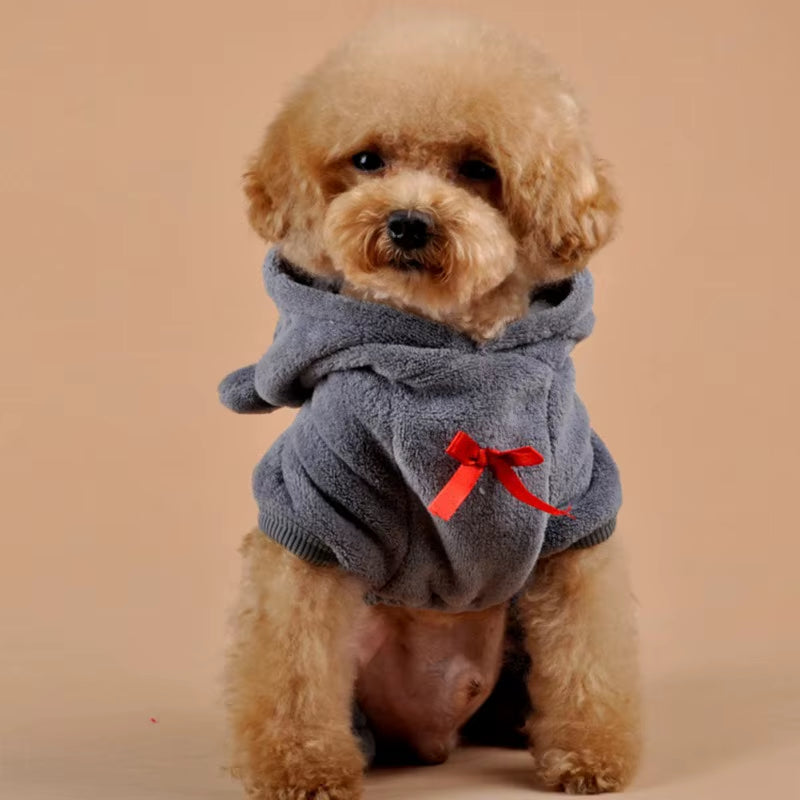 Winter Warm Dog Jumpsuits Plush Love Bear Christams Party Costume Rompers Pajamas Soft Flannel Small Pet Dogs Clothes