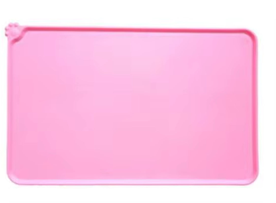 Dog Cat Food Mat, Large (21" X 14") Silicone Waterproof Pet Bowl Mat, Non Slip Pet Bowl Mats Placemats Dog Supplies