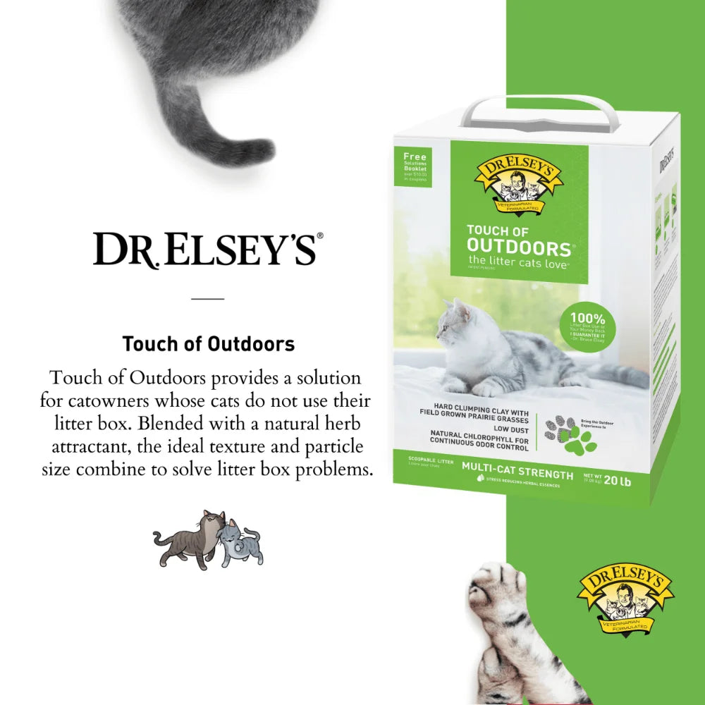Touch of Outdoors Clumping Clay Cat Litter, 20 Lb Box