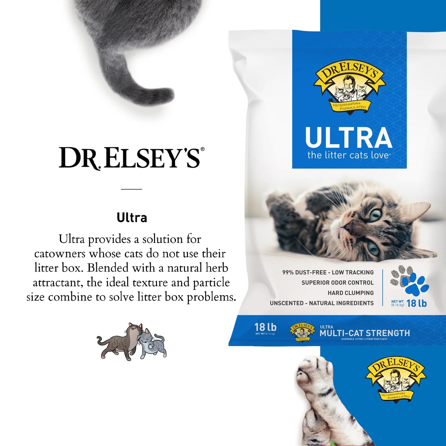 Ultra Clumping Clay Cat Litter, 18 Lb Bag