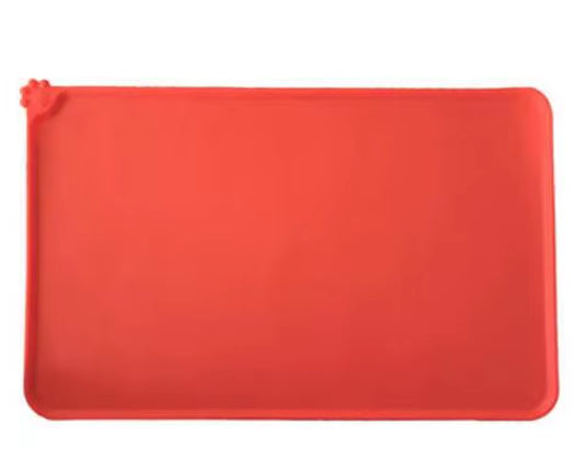 Dog Cat Food Mat, Large (21" X 14") Silicone Waterproof Pet Bowl Mat, Non Slip Pet Bowl Mats Placemats Dog Supplies