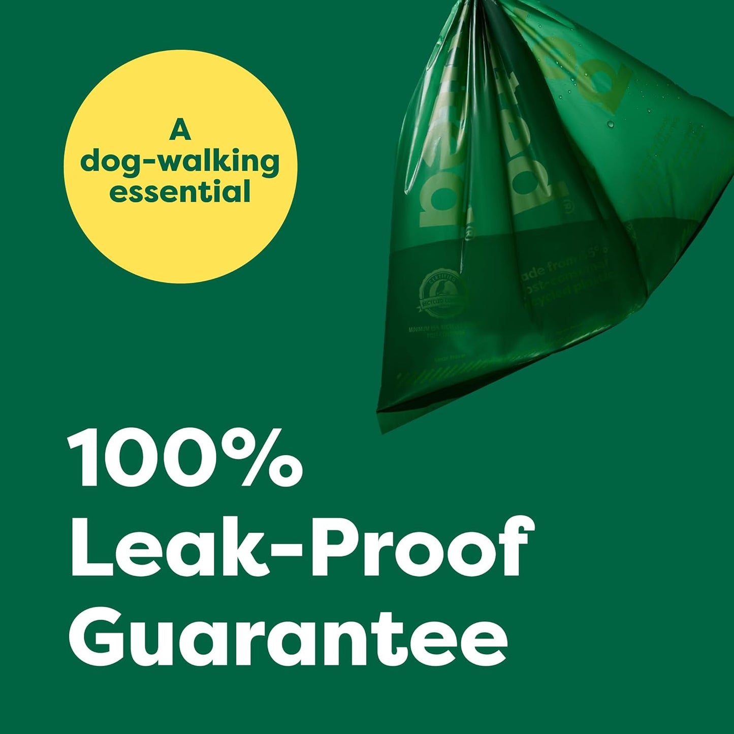 Dog Poop Bag Holder with Bags, Durable and Guaranteed Leakproof, Lavender Scented, 1 Dispenser and 900 Count