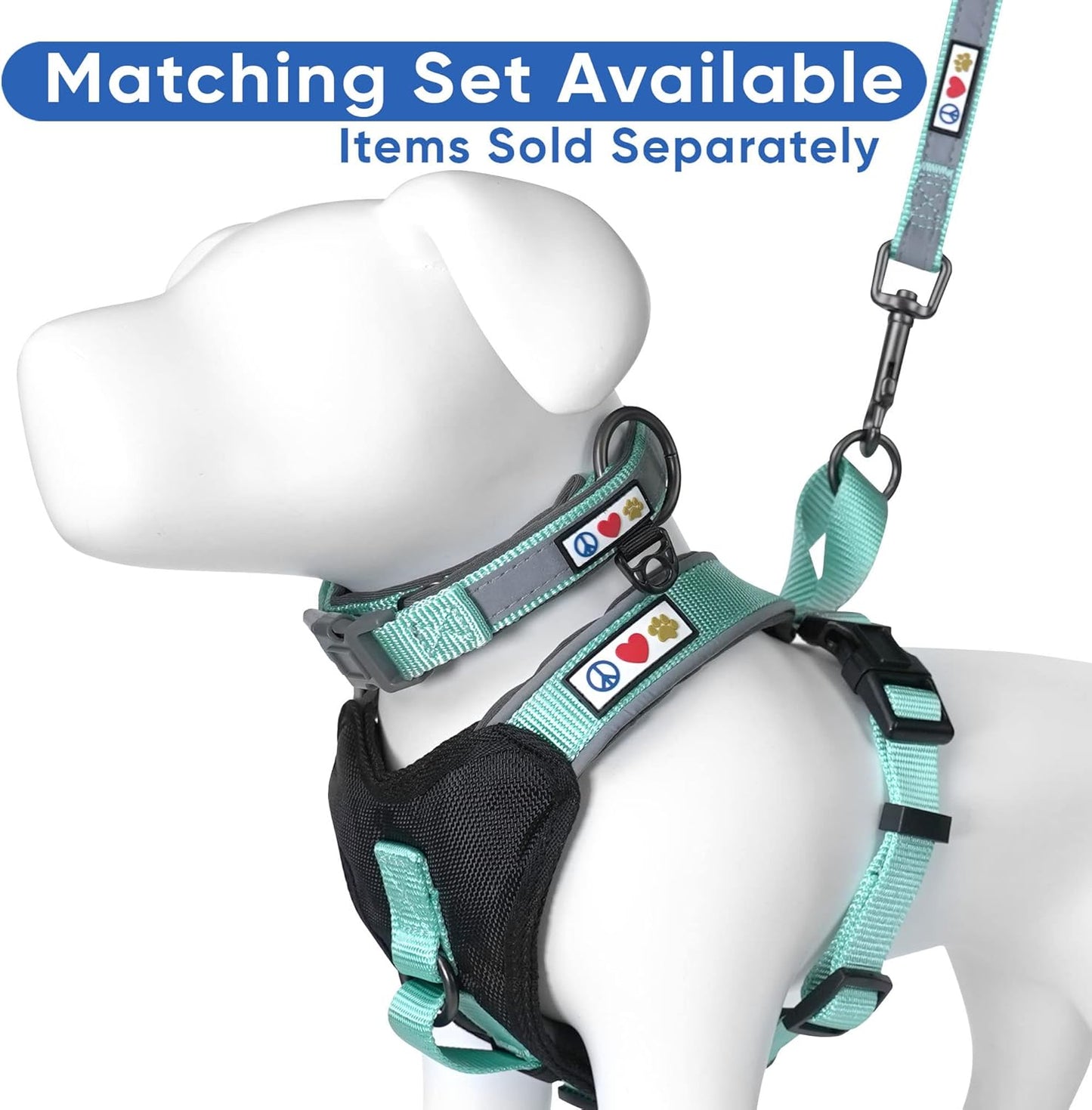 Reflective Dog Harness Padded Dog Harness Provides Comfort Control for a Walk or Running Great Pet Accessories Dog Vest XS Extra Small Teal Dog Harness
