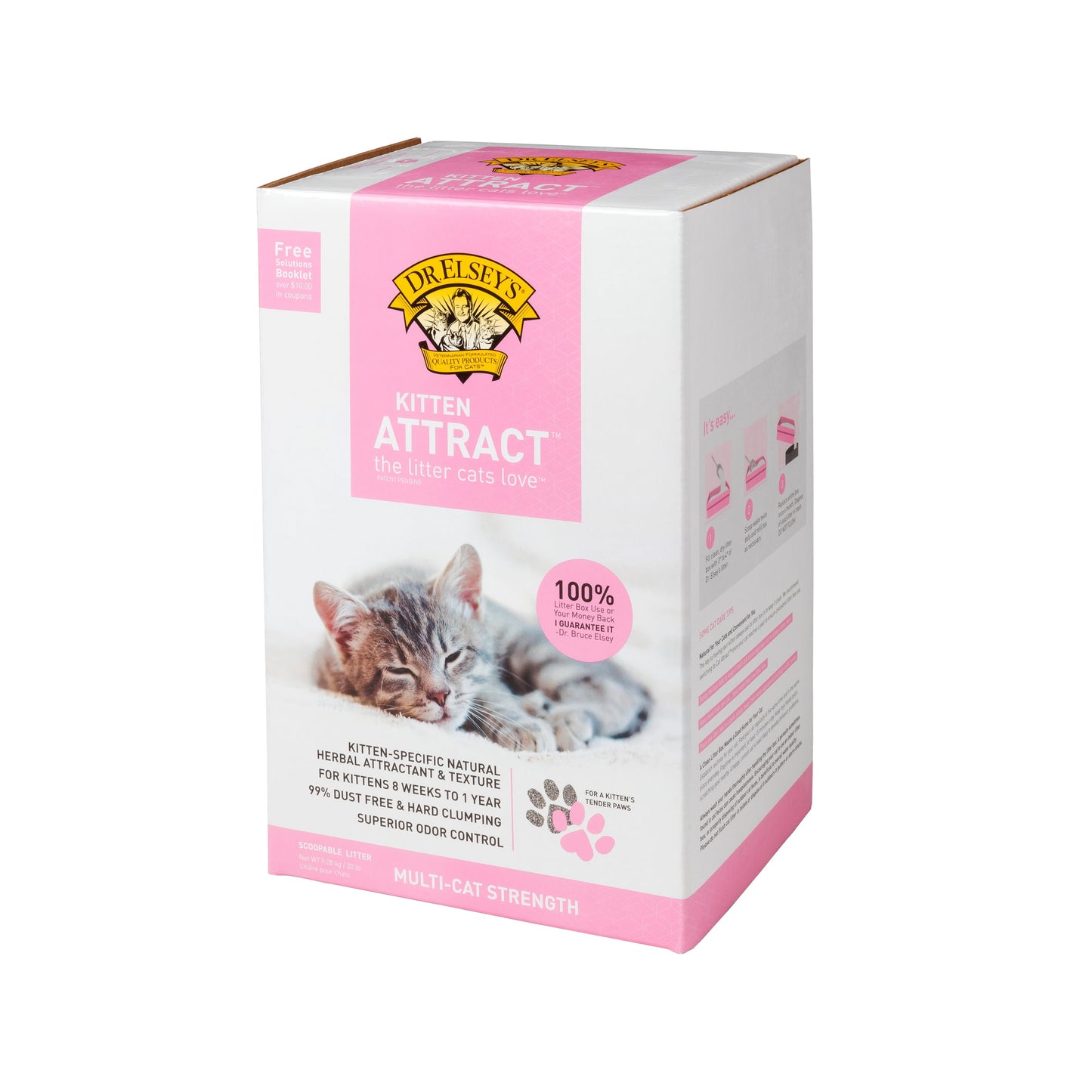 Kitten Attract Clumping Clay Cat Litter 20 Lb. Box