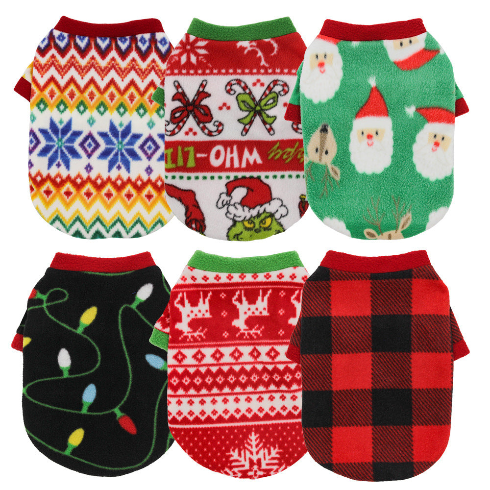 Warm Christmas Dog Fleece