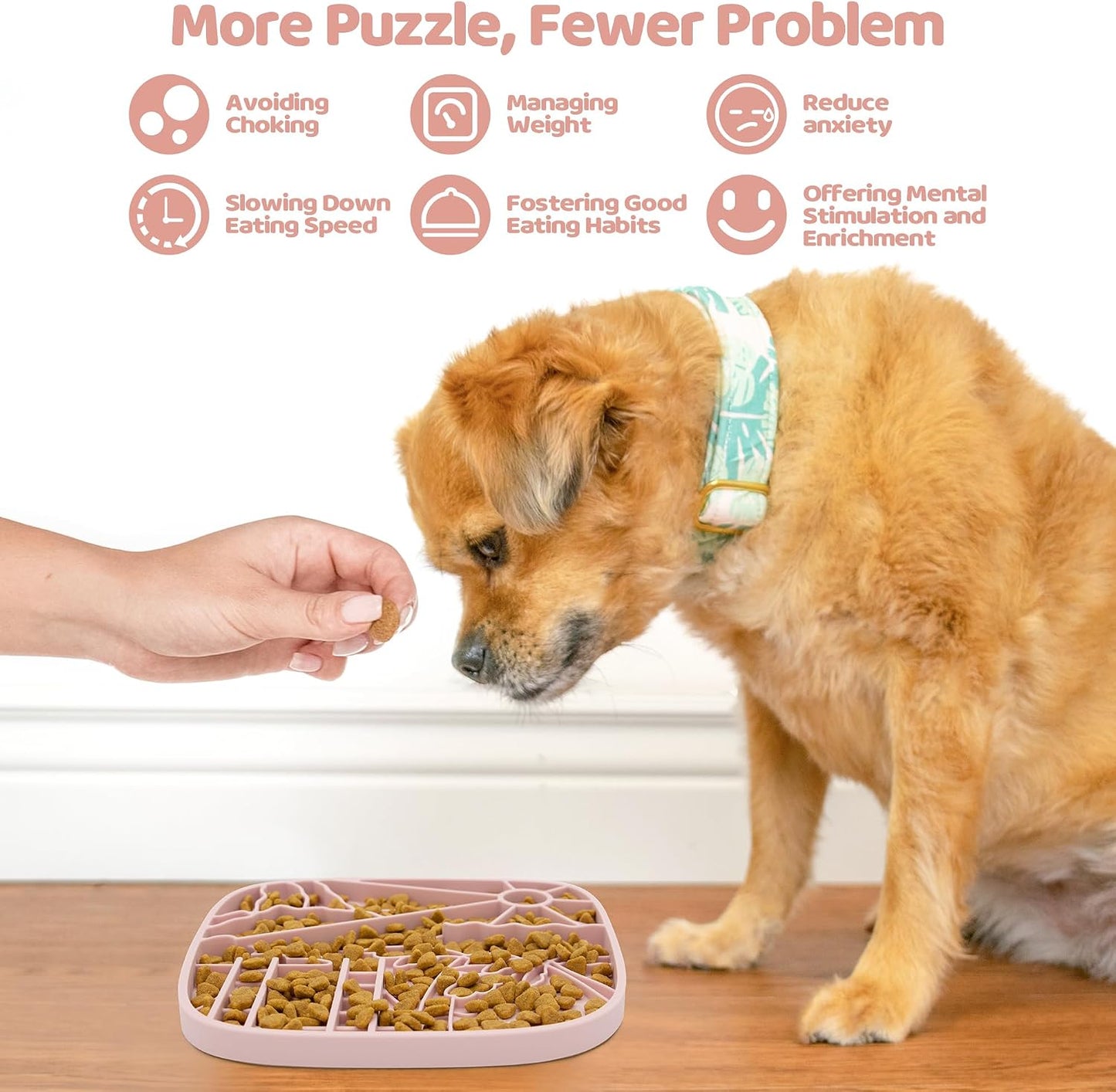 Rich and Innovative Puzzle Textured Silicone Feeder & Lick Mat for All Dog Breeds