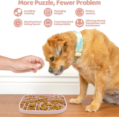 Rich and Innovative Puzzle Textured Silicone Feeder & Lick Mat for All Dog Breeds