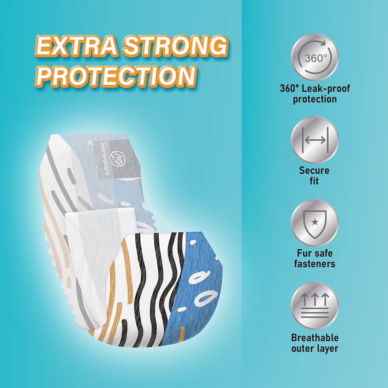 All Absorb Petrichor Male Dog Wrap, Fresh Smell Disposable Diapers, Extra Small, White, 100 Count