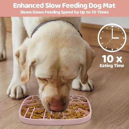 Rich and Innovative Puzzle Textured Silicone Feeder & Lick Mat for All Dog Breeds