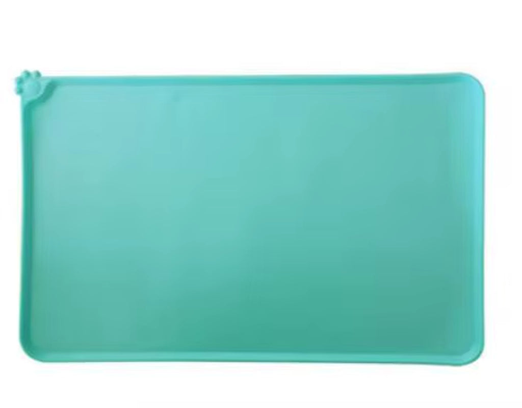 Dog Cat Food Mat, Large (21" X 14") Silicone Waterproof Pet Bowl Mat, Non Slip Pet Bowl Mats Placemats Dog Supplies