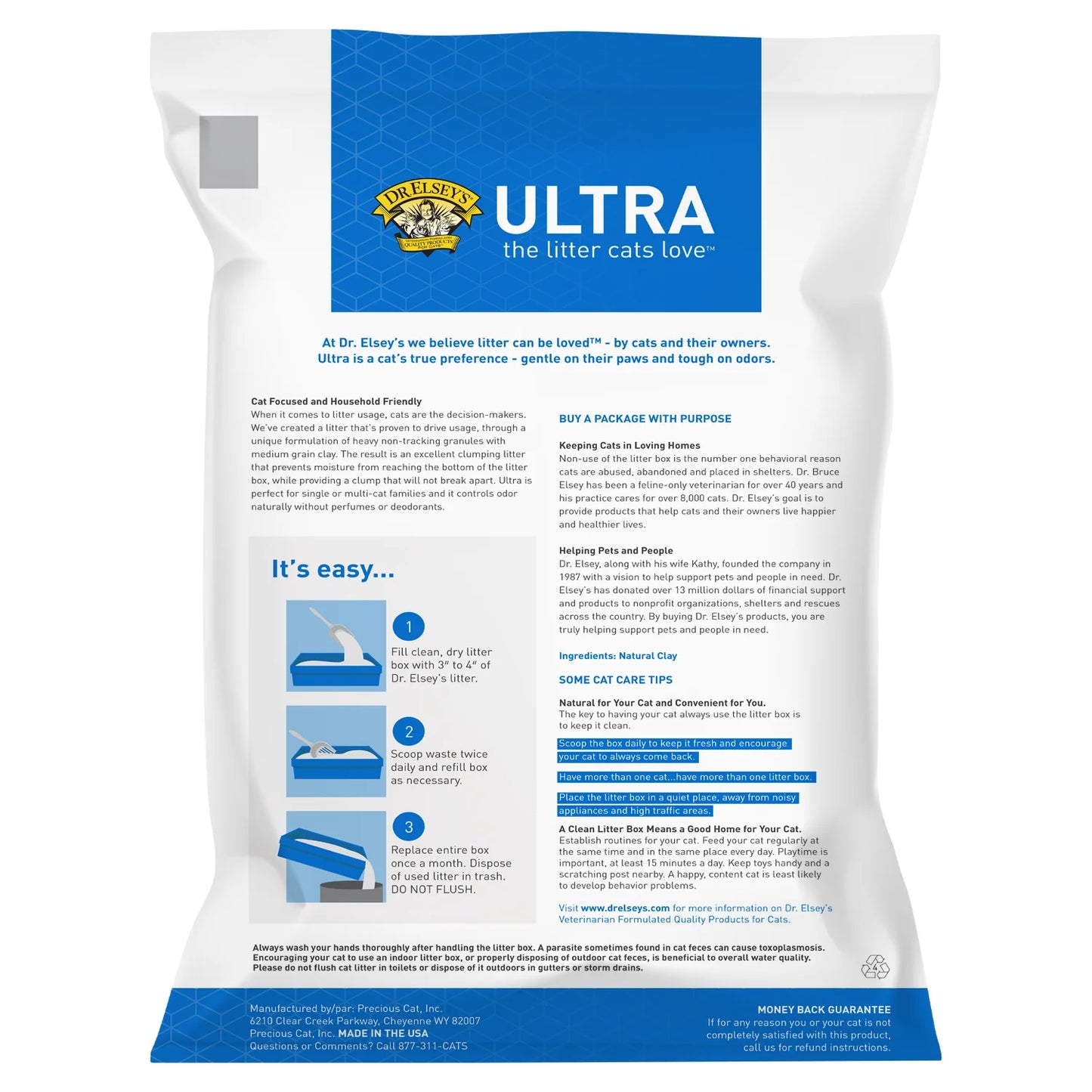 Ultra Clumping Clay Cat Litter, Unscented, 40 Lb. Bag