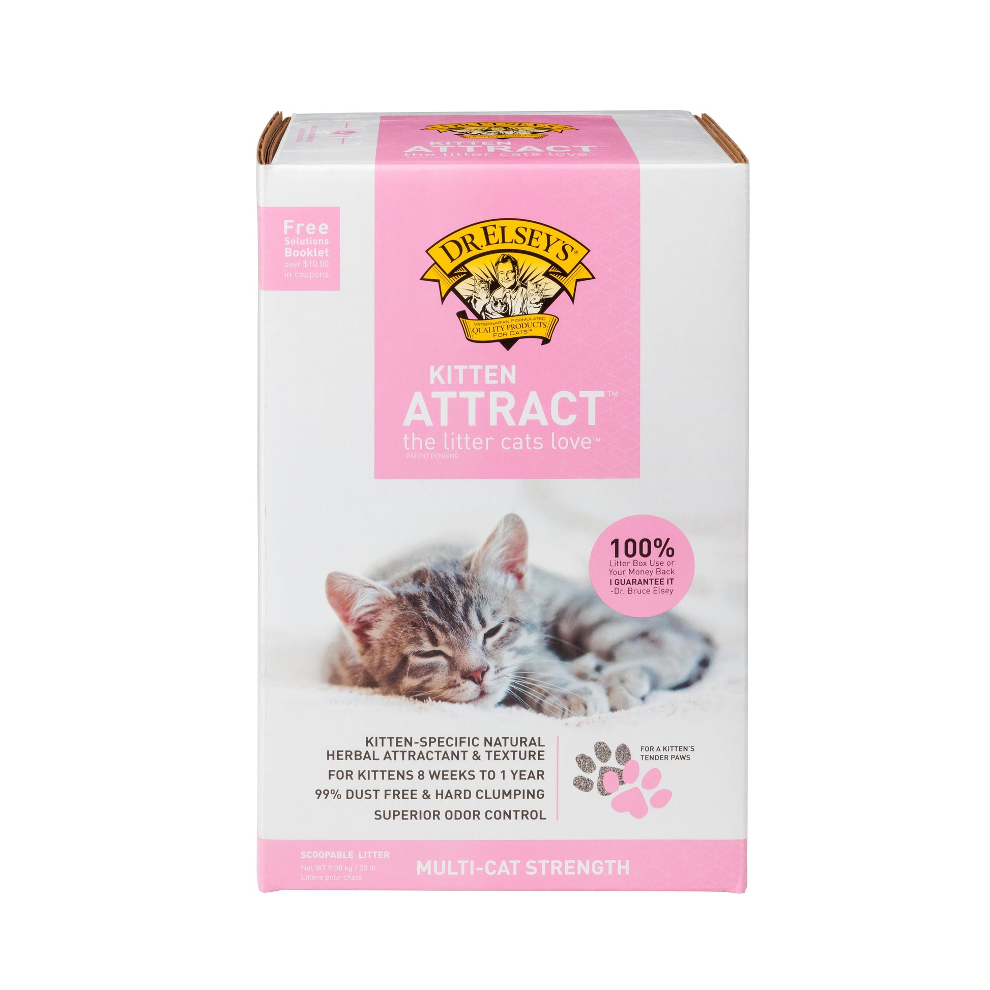 Kitten Attract Clumping Clay Cat Litter 20 Lb. Box
