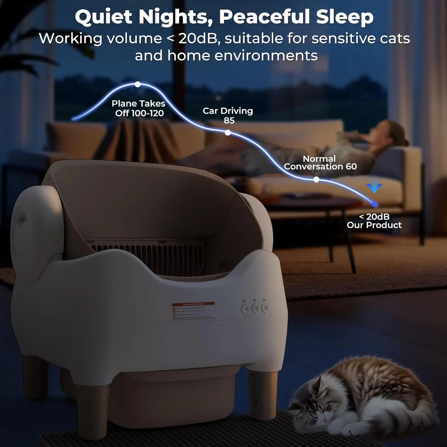 Smart Self-Cleaning Cat Litter Box