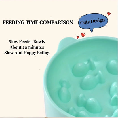 Slow Feed Pet Bowl