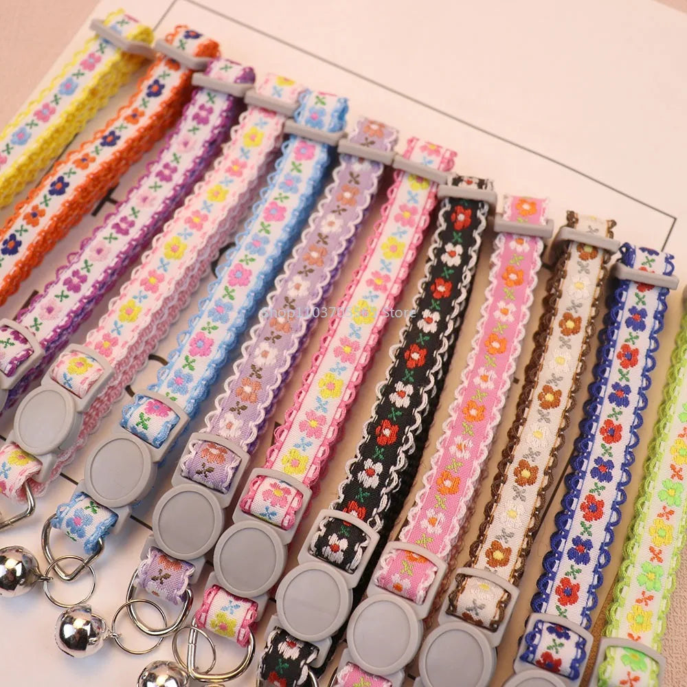 Lace Bell Cat Collar