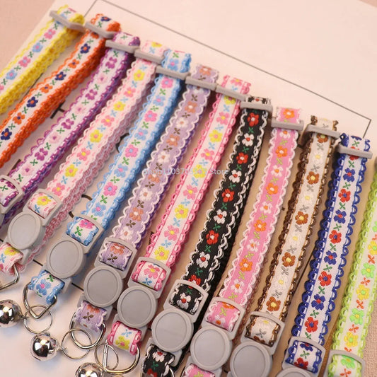 Lace Bell Cat Collar