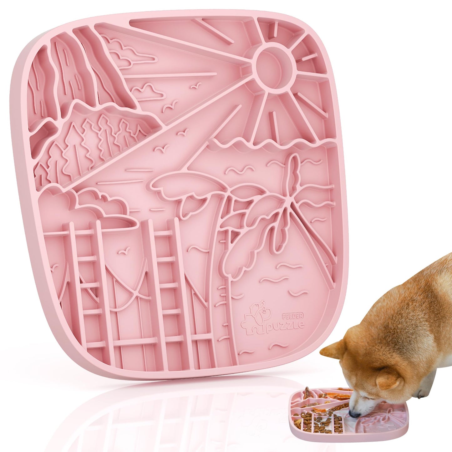 Rich and Innovative Puzzle Textured Silicone Feeder & Lick Mat for All Dog Breeds