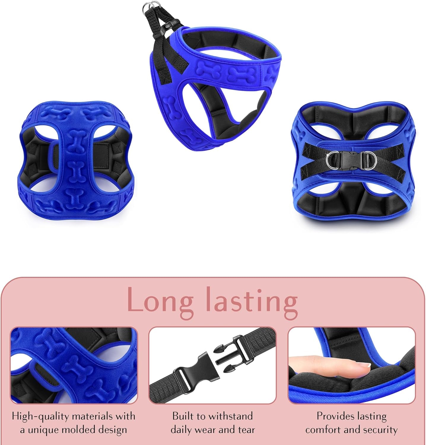 Comfort Fit Step-In Dog Harness - Comfortable Puppy Harness & Dog Vest: Adjustable, Soft Padded for Small, Medium Dogs - Easy to Put-On Dog Harness Medium Sized Dog