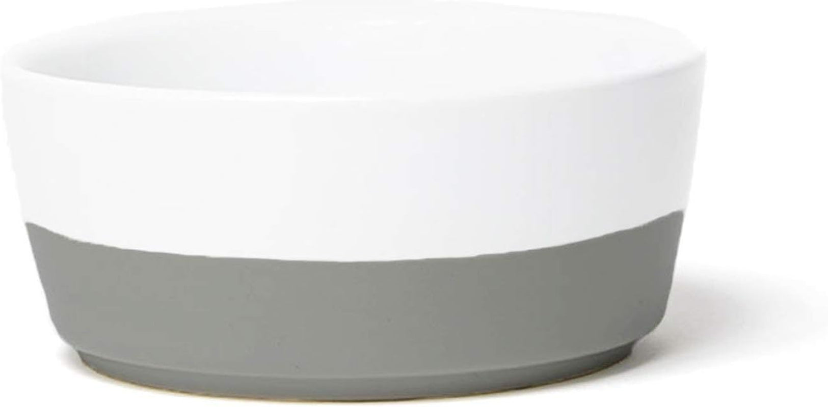 Dipper Ceramic Dog Bowl for Small and Large Breeds - Heavyweight and Durable Pet Food and Water Dish Crock, Dishwasher Safe, Modern (Medium, Dolphin)
