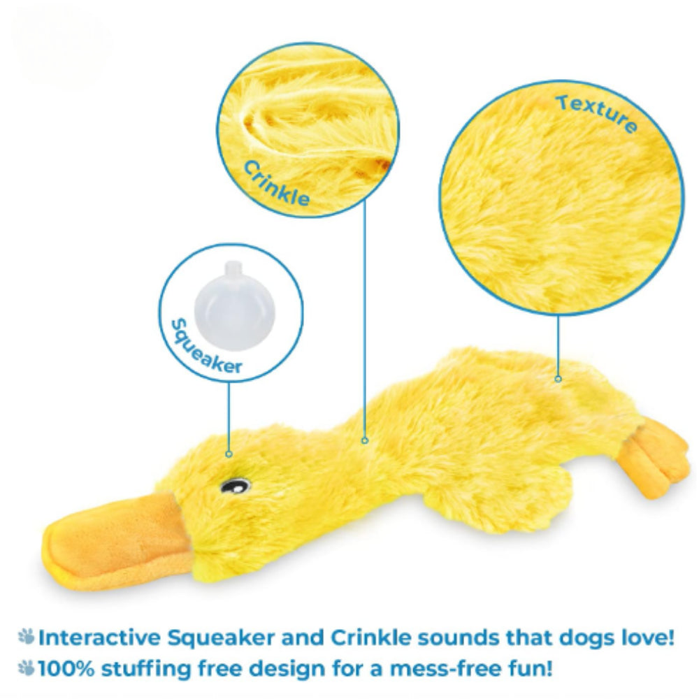 15'' Yellow Duck Toy for Dog, Small, Medium, & Large Breeds, Soft Squeaker Duck*