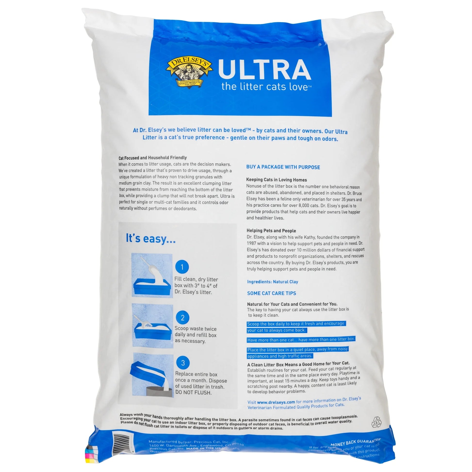 Ultra Clumping Clay Cat Litter, 18 Lb Bag