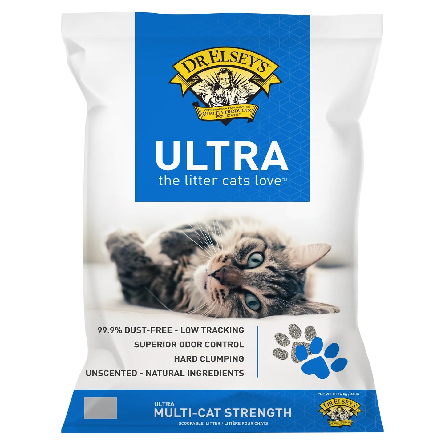 Ultra Clumping Clay Cat Litter, Unscented, 40 Lb. Bag